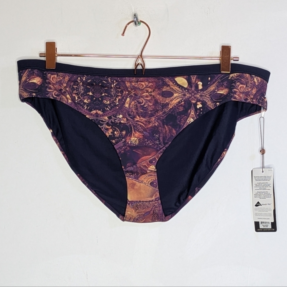 NWT Calia Purple Sand Mandala Bikini Bottom XL